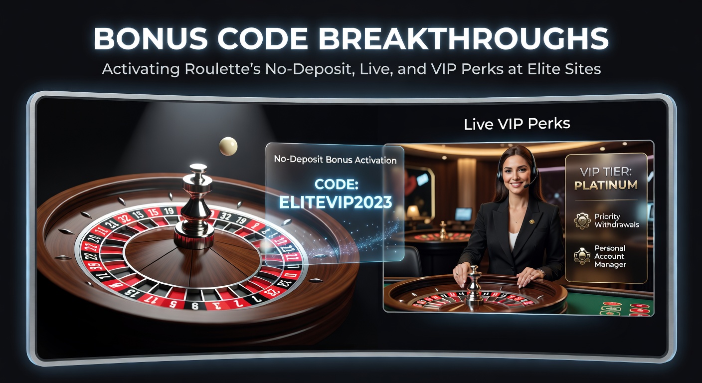 Vibrant roulette wheel spinning with glowing bonus code overlays highlighting no-deposit and VIP perks