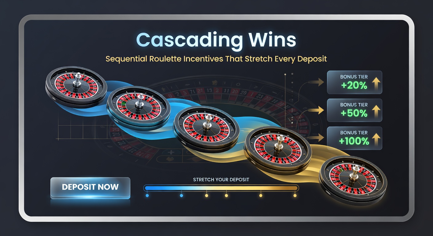 Illustration of sequential bonus layers in roulette promotions, showing deposit stretching through chained rewards and extended play