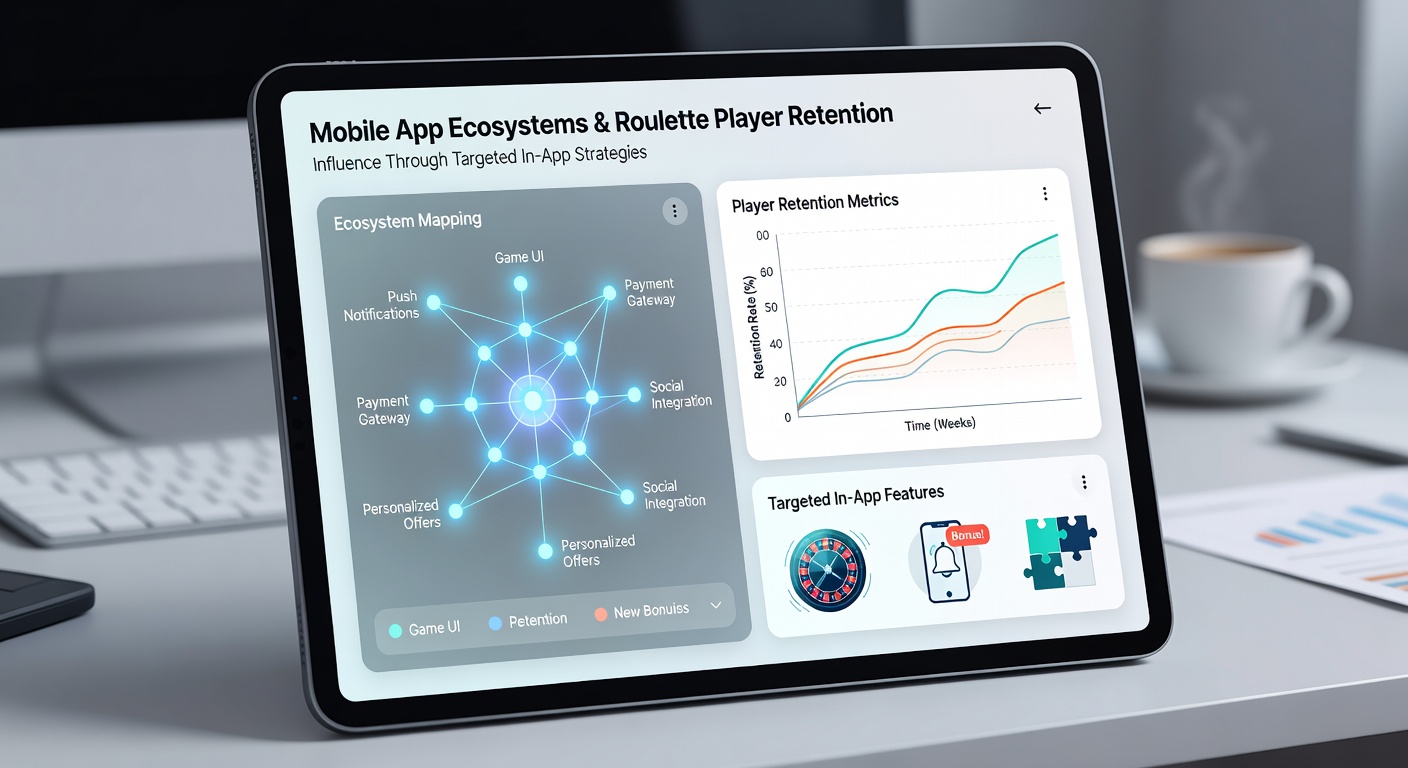 Analytics dashboard within a casino mobile app illustrating player retention metrics and targeted roulette incentive recommendations
