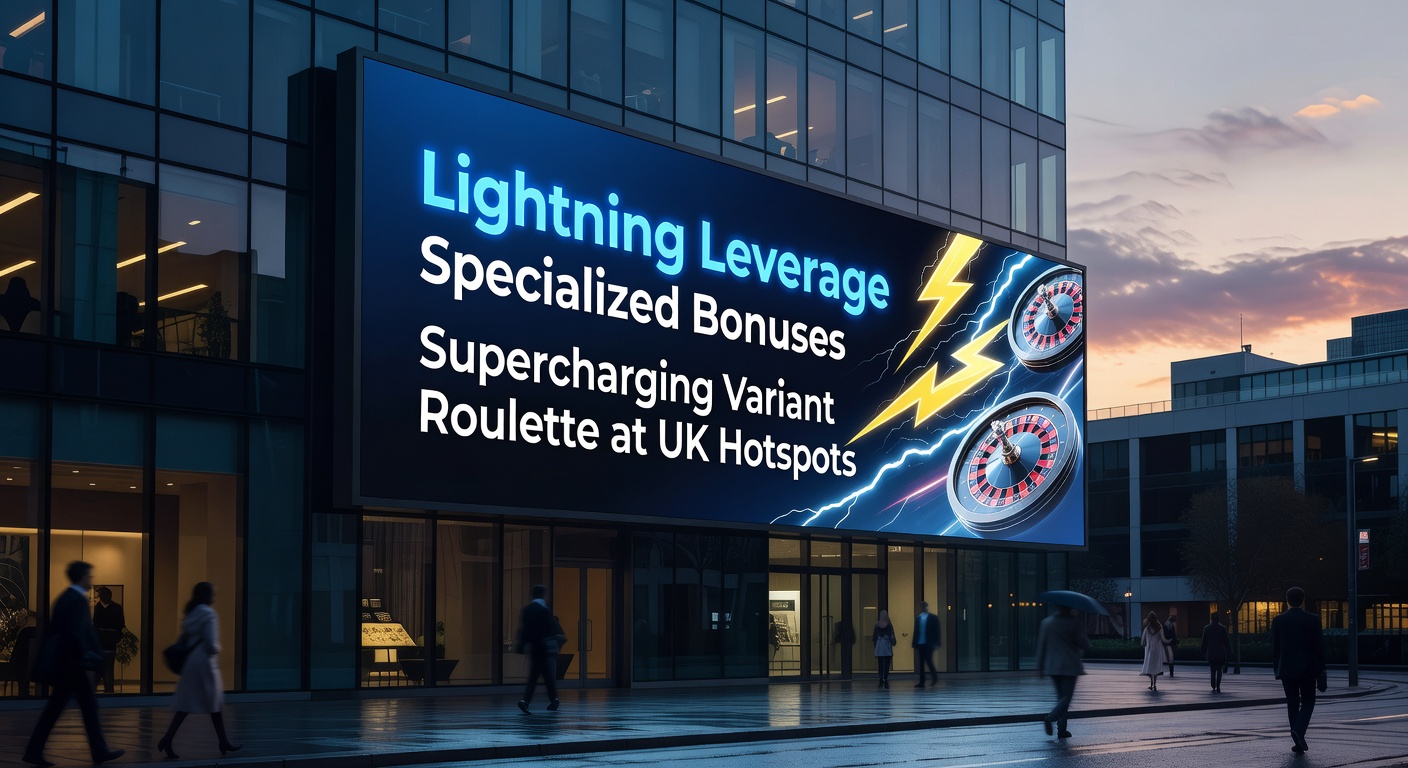 Close-up of a mobile casino app displaying active Lightning Roulette bonus with glowing multiplier icons and UK player leaderboard