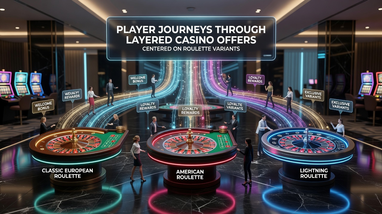Player navigating layered roulette bonus structures at an online casino interface