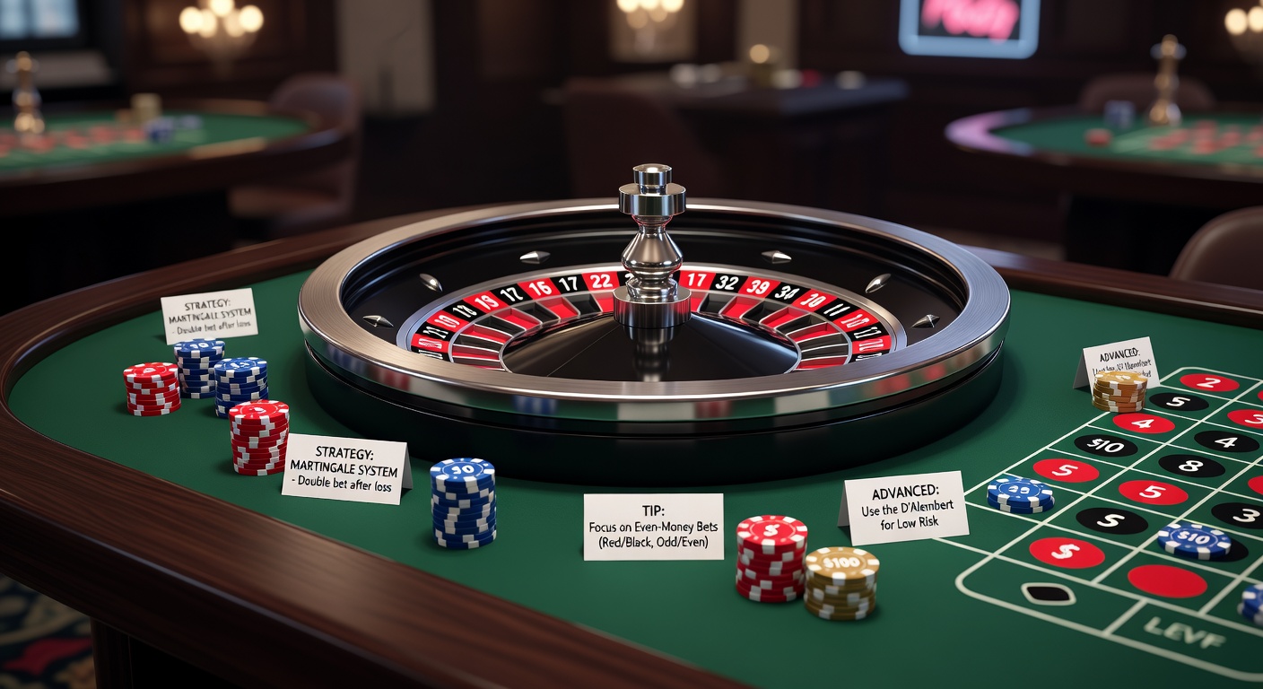Close-up view of a spinning roulette wheel with red and black pockets during a live casino session