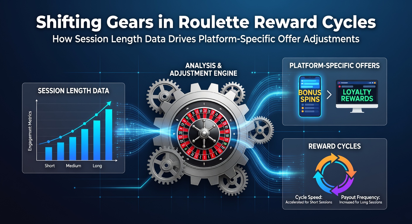 Roulette analytics dashboard displaying session length metrics and reward cycle adjustments
