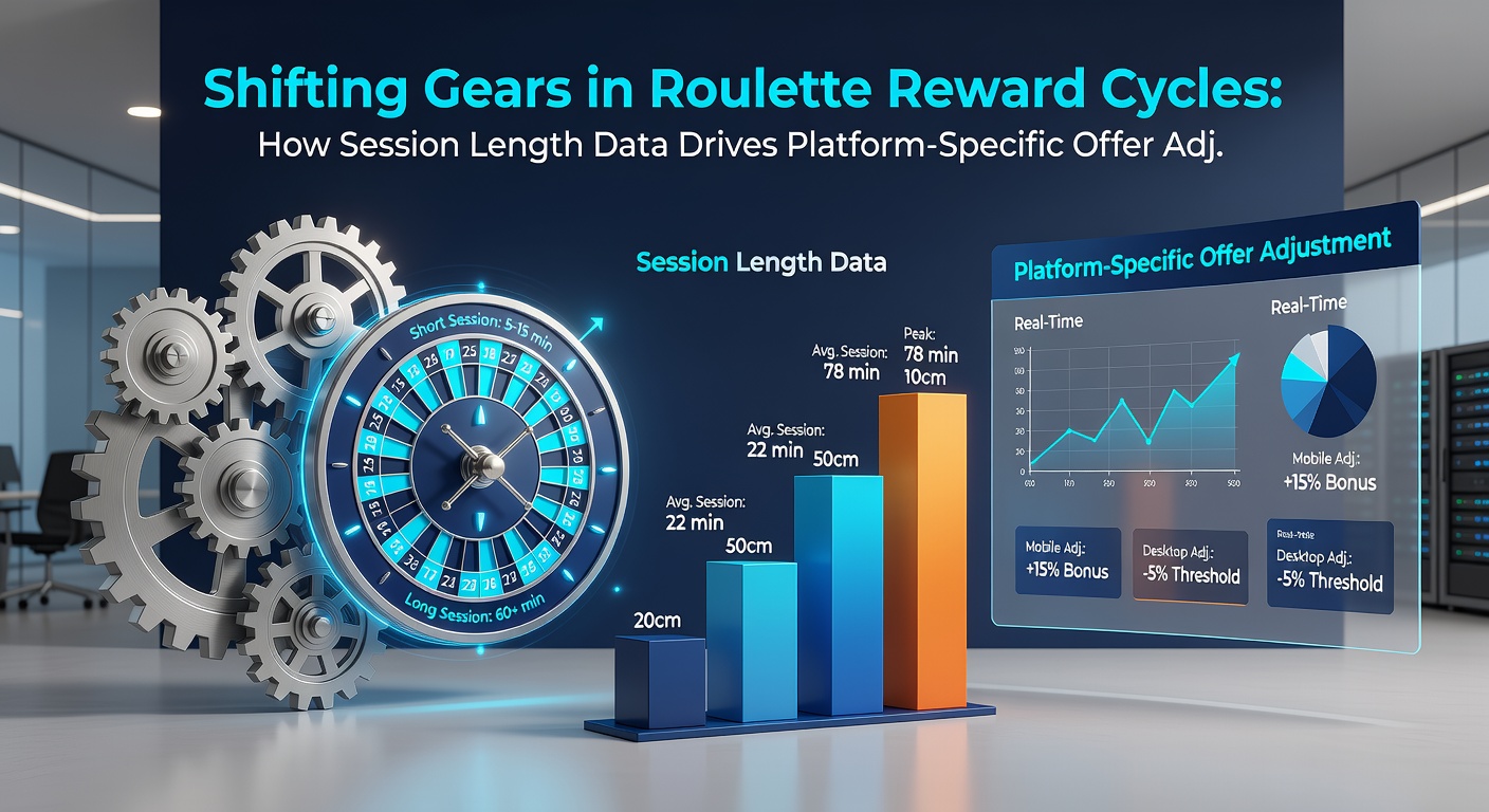 Infographic illustrating how session length data influences roulette bonus structures across platforms