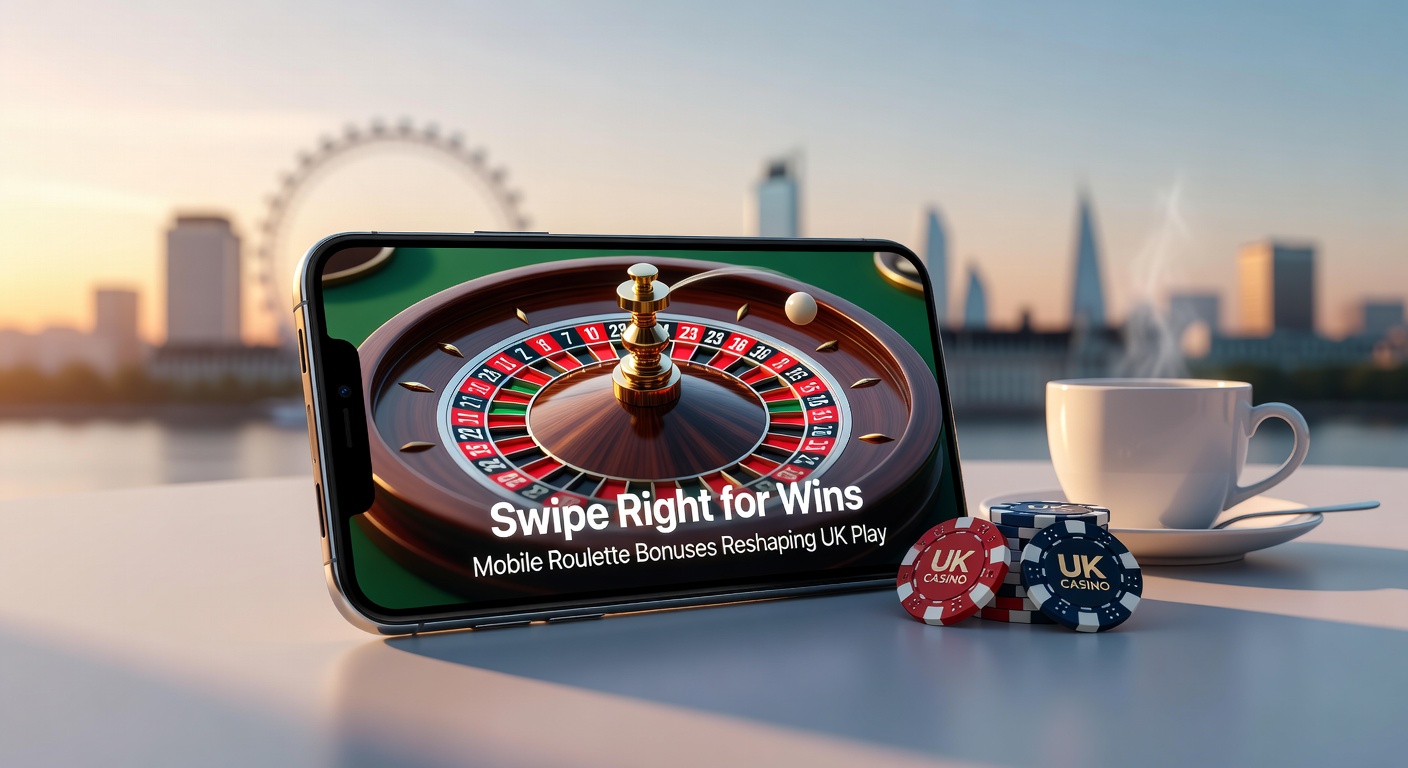 Smartphone screen displaying a roulette wheel with swipe gestures unlocking bonus spins in a vibrant mobile casino app