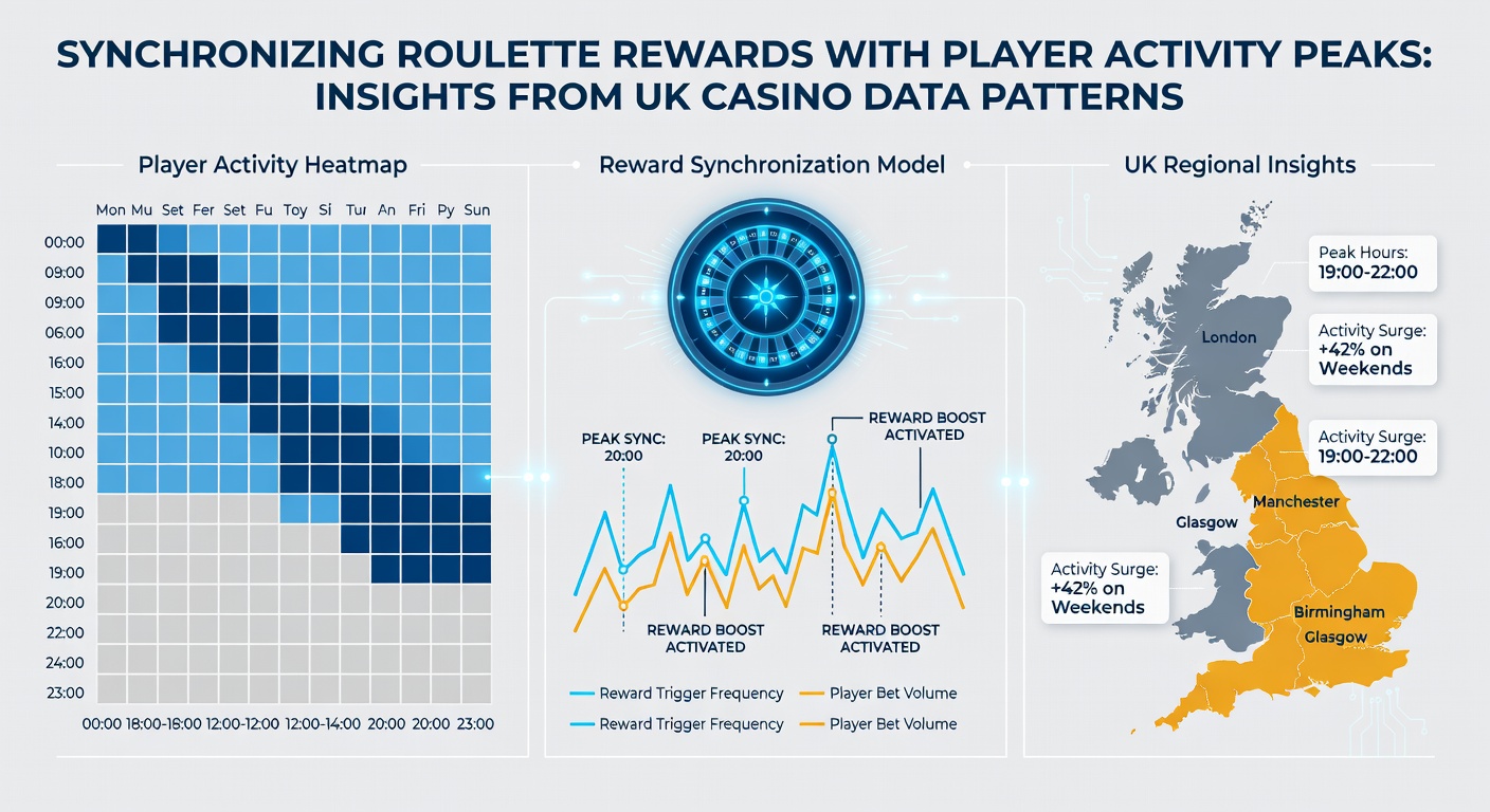Heatmap of roulette player engagement by hour across multiple UK casino sites